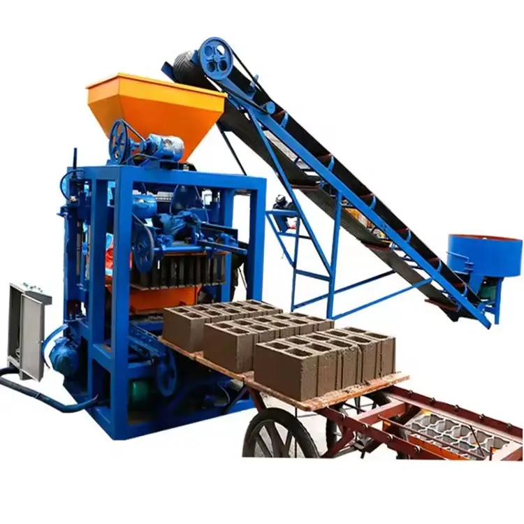 4-26 semi-automatic cement brick making machine for brick production line
