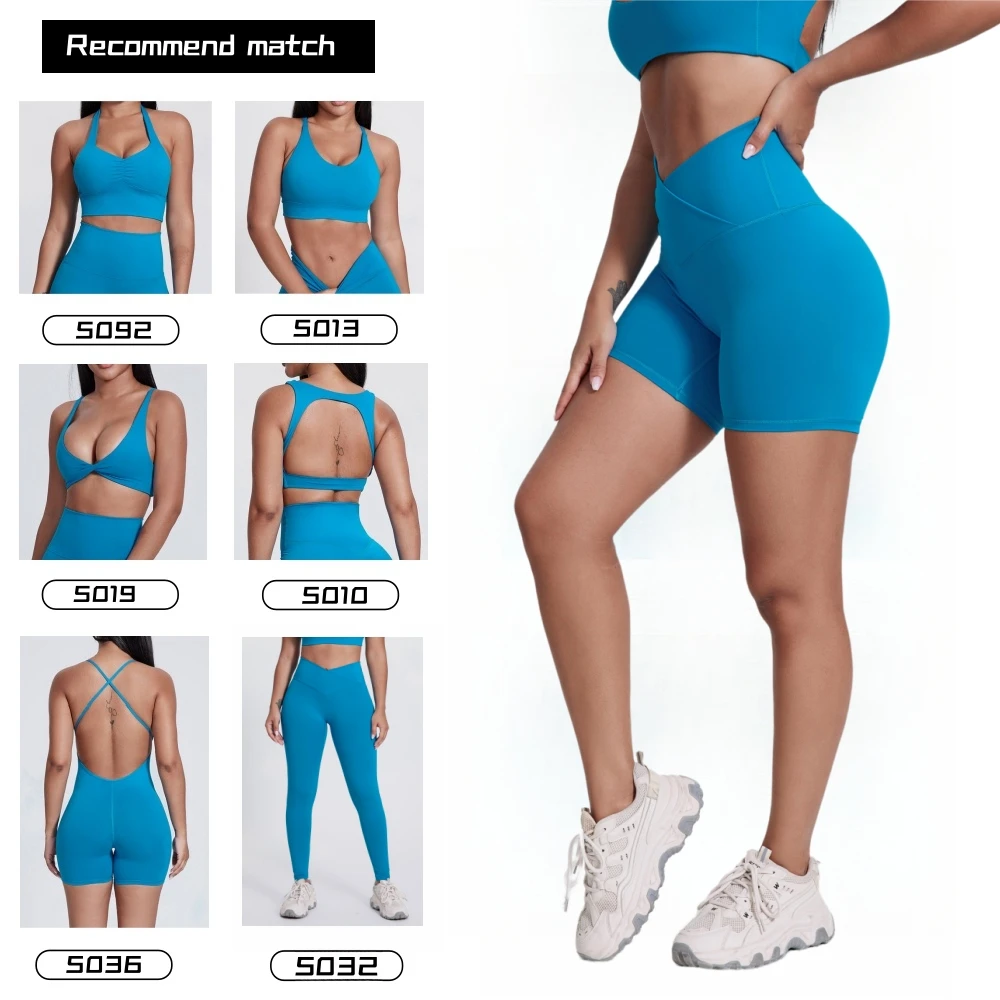 HEARUISAVY Cooling Fabric V Waist Biker Shorts Premium Thick Workout Running Shorts For Women Gym Fitness Wear