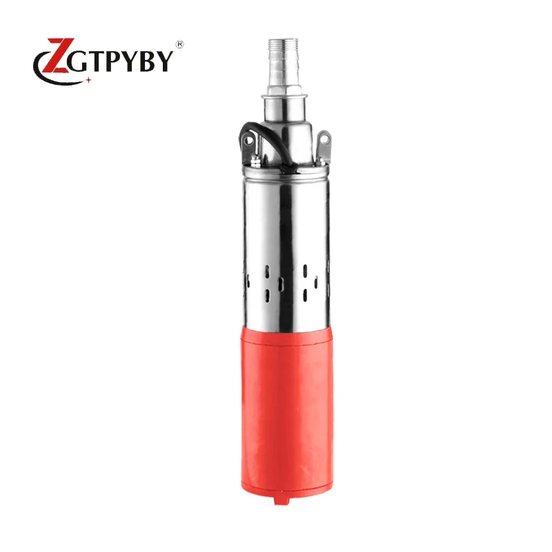 cheap 24V solar screw pump for irrigation 48V 60 volt in-Built controller brush solar dc submersible water pump for home use