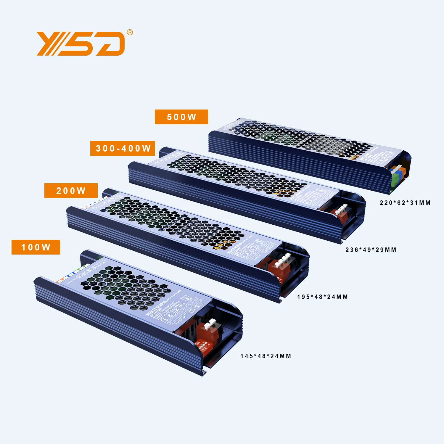 Switching LED Power Supply LED DRIVER SMPS LED Lighting for Transformer 30W 60W 100W 150W 200W 300W 400W 500W 24V 12V PSU