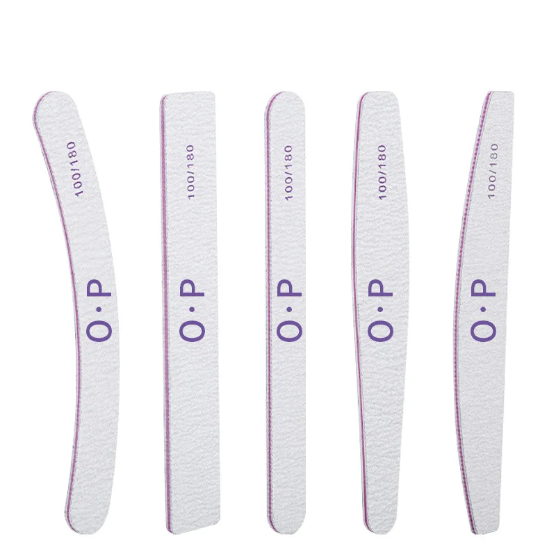 Professional Custom Nail Buffer Double Side Nail File 100/180 Sandpaper Nail File