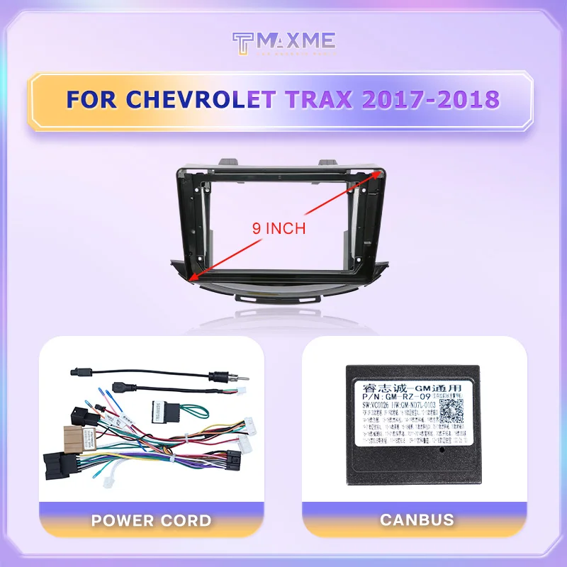 Touch screen frame 9 inch car stereo panel For CHEVROLET TRAX 2014-2018 car android screen auto dvd in-dash frame kit
