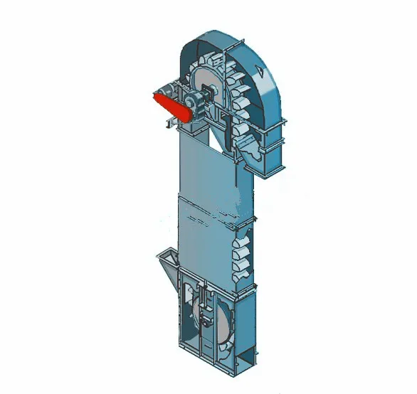 High Efficiency Long Service Industrial Bucket Elevator Lifting Aggregates Cement Salt Silo Chain Bucket Elevator