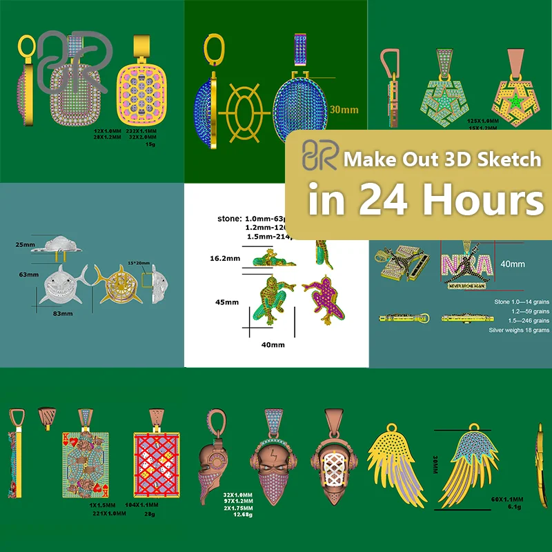 Factory Wholesale VVS Moissanite Circle Pendants Round 925 Silver Men Memory Photos Picture Pendant Charm Jewelry Manufacturer