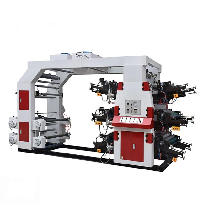High Speed Six Colour Plastic Film Flexographic Printing Machine Price