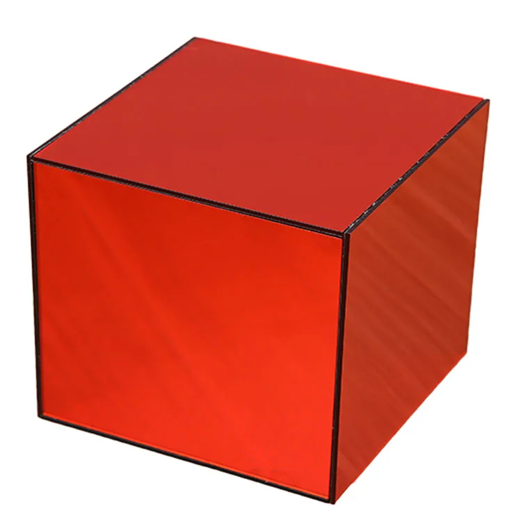 Изготовленная на заказ акриловая коробка с скульптурный coloredmirror отражательная панель оргстекло декоративный материал отражающий упаковочная коробка