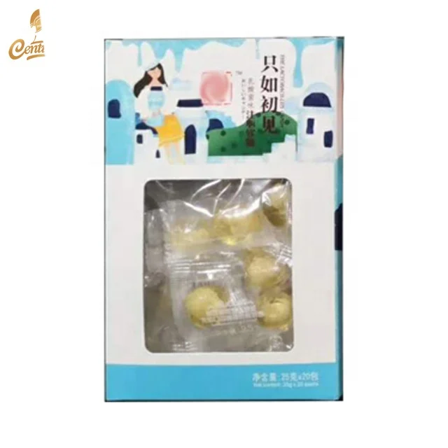 box packaging yummy soft jelly gummy candy with jam centre