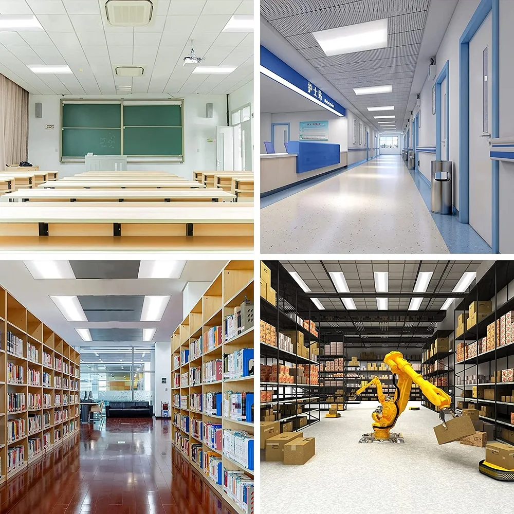 led center basket curved troffer panel light fixture 2 by 2ft 2 by 4 ft CCT power tunable ETL CE SAA drop ceiling office light