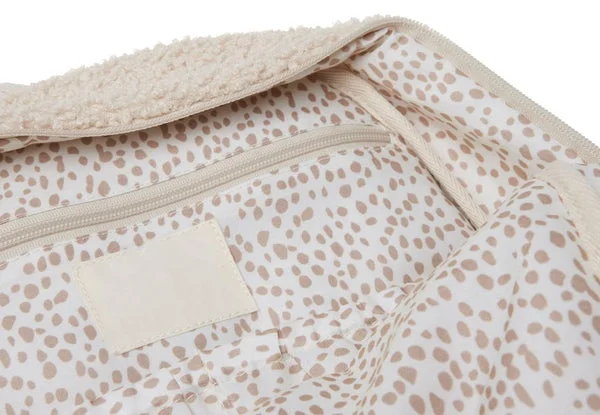 Trendy Soft Collapsible Baby Stroller Organizer Custom Soft Furry Daypack Mommy Teddy Velvet Diaper Backpack