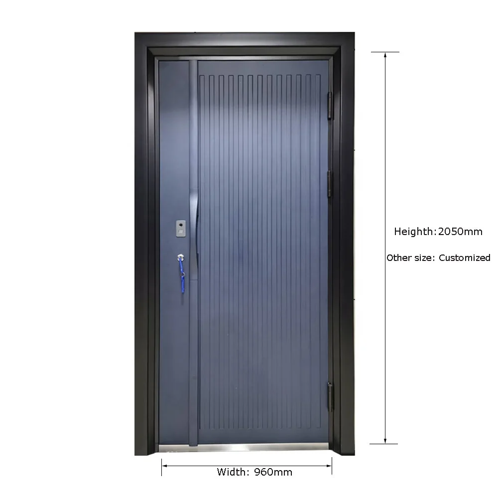 Cheap Exterior Security Steel Door Low Prices Steel Entrance Door Front Design