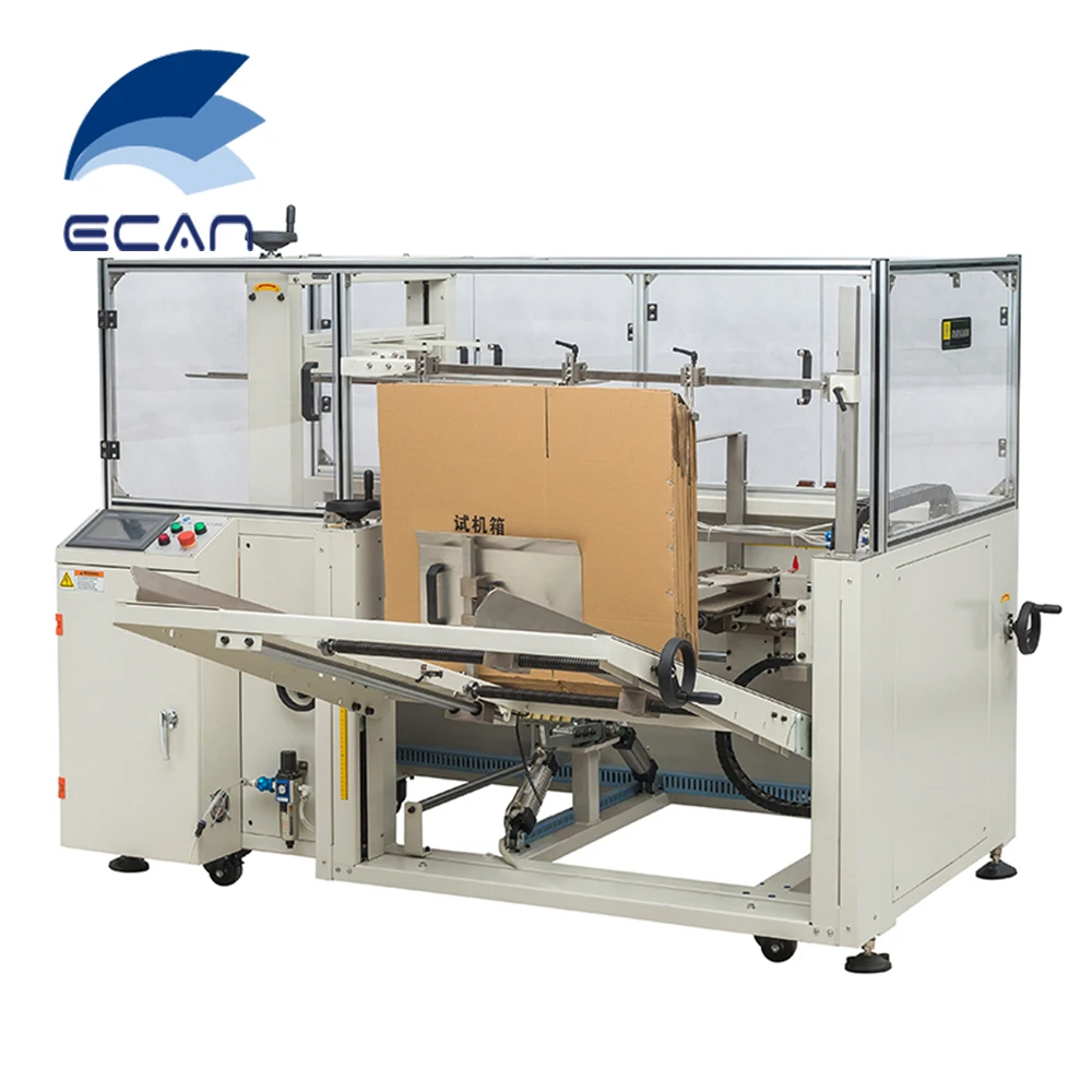 DKX4540 Automatic Carton Erector with Flaps Folding and bottom sealing function