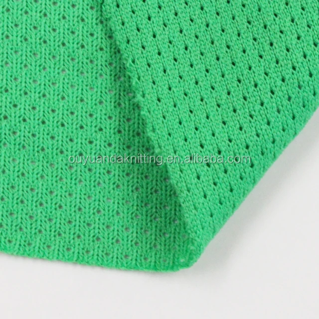 100% Polyester 130gsm DTY Sport Tricot Mesh Fabric for Reversible Basketball Jersey