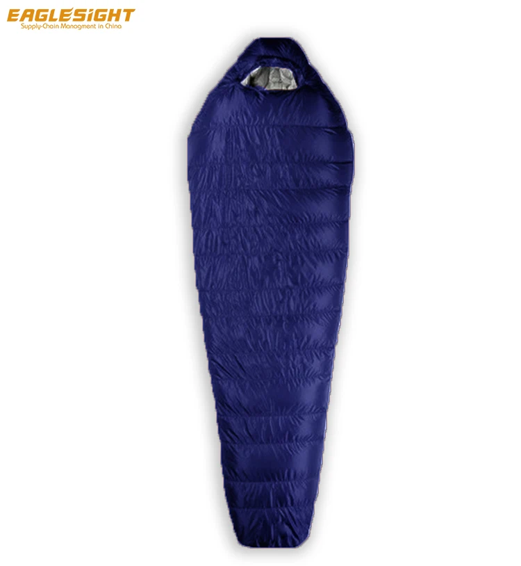 Lightweight Ultra Mummy down Sleeping Bag for Winter Cold Weather Camping Single Nylon Fabric with Goose Duck Filling Adults
