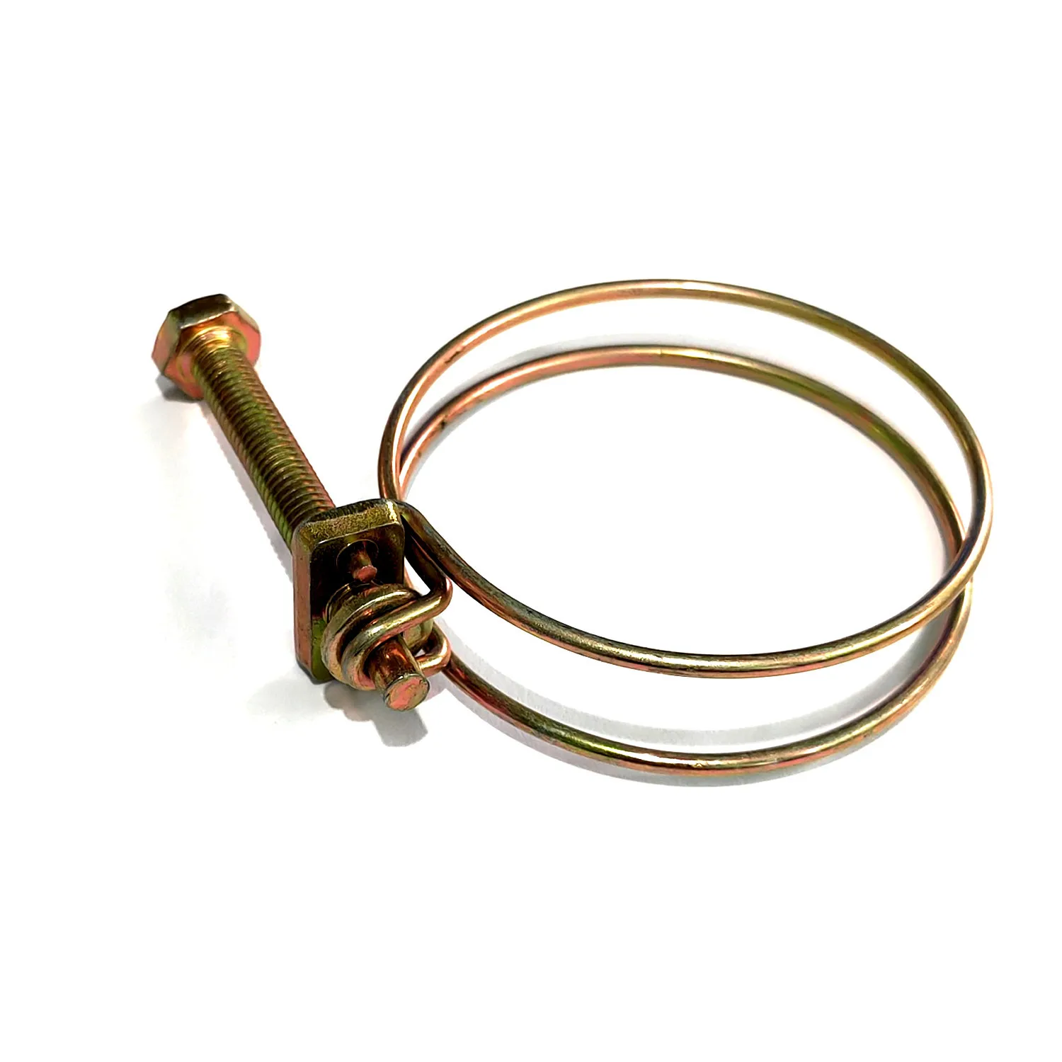 Double wire hose hoop Galvanized hose clamp steel hoop galvanized steel wire card