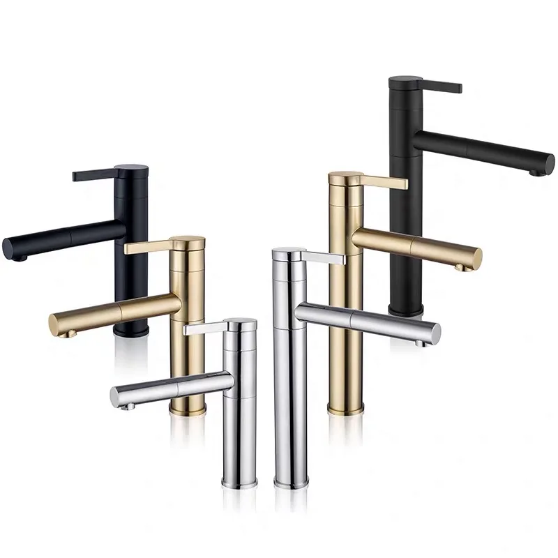 
Hot Selling Modern Put Down Brass Long basin Faucet For bathroom basin faucet bathroom mixer brushed gold ,matte black color 