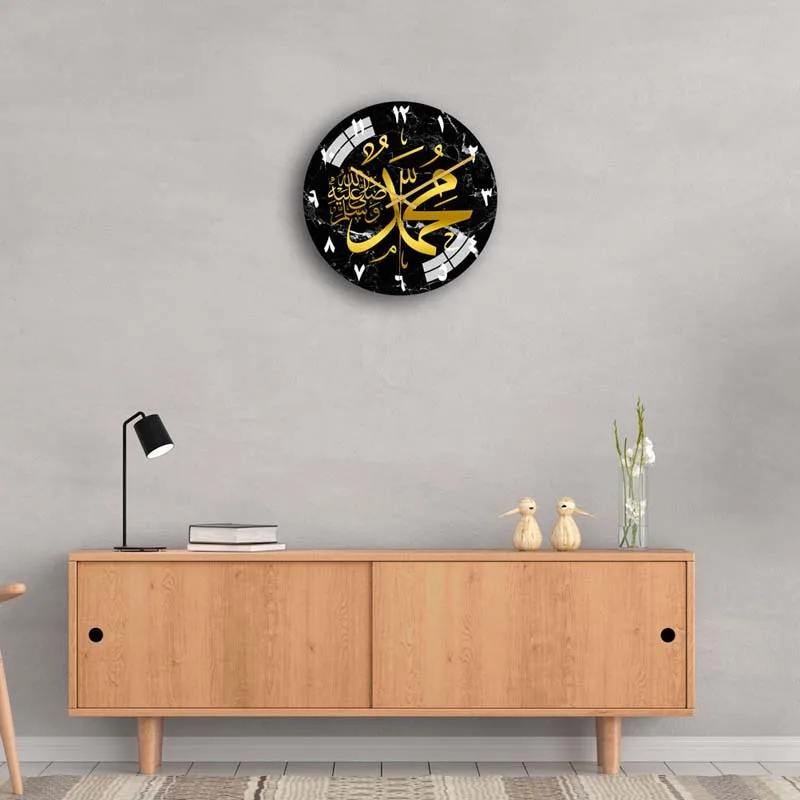 Cross-border Stereo Acrylic Round Wall Clock Bedroom Living Room Home Decoration Middle East Moose 3D Wall Sticker Clock