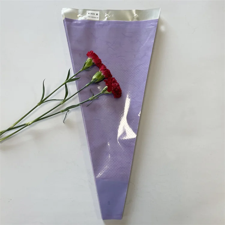 Hot sale exquisite bouquet bag transparent waterproof simple flower packaging bag