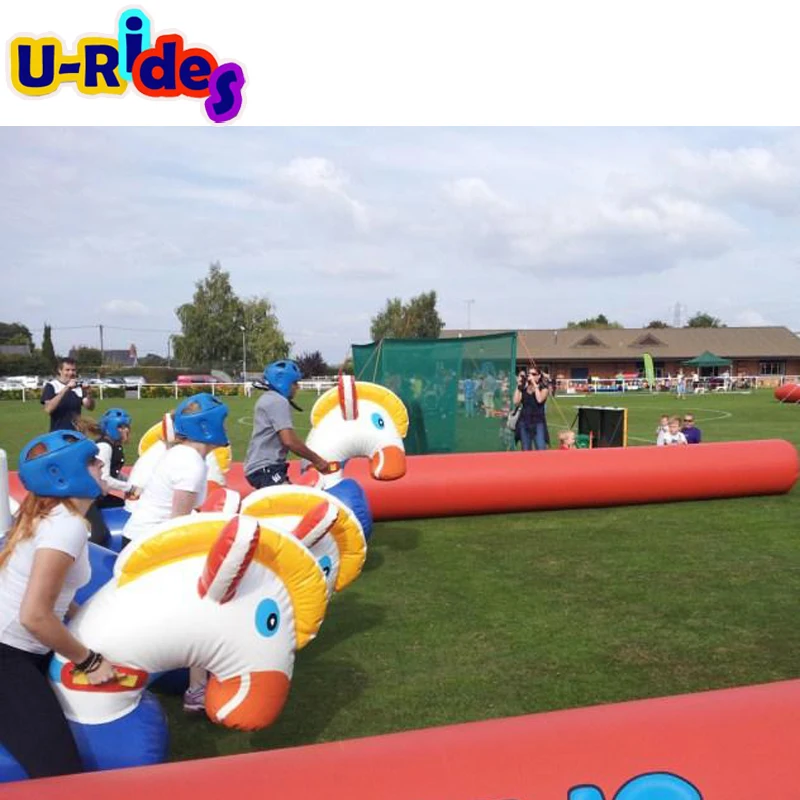Funny derby inflatable horse racing game airtight inflatable Pony Horse For Riding team building game
