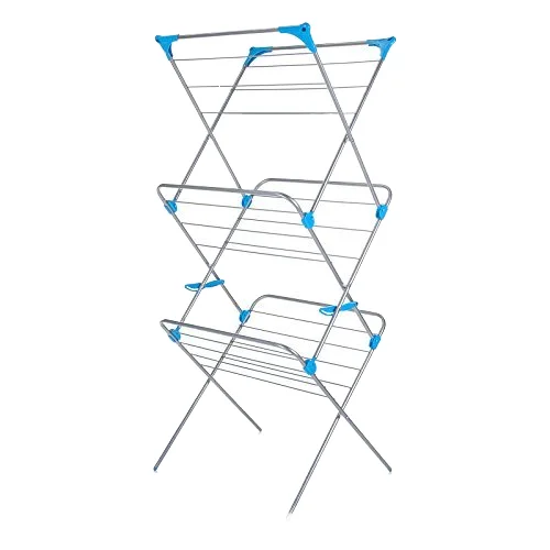 Floor-Standing Baby Metal Hangers Indoor Foldable Clothes Drying Rack With Wheels