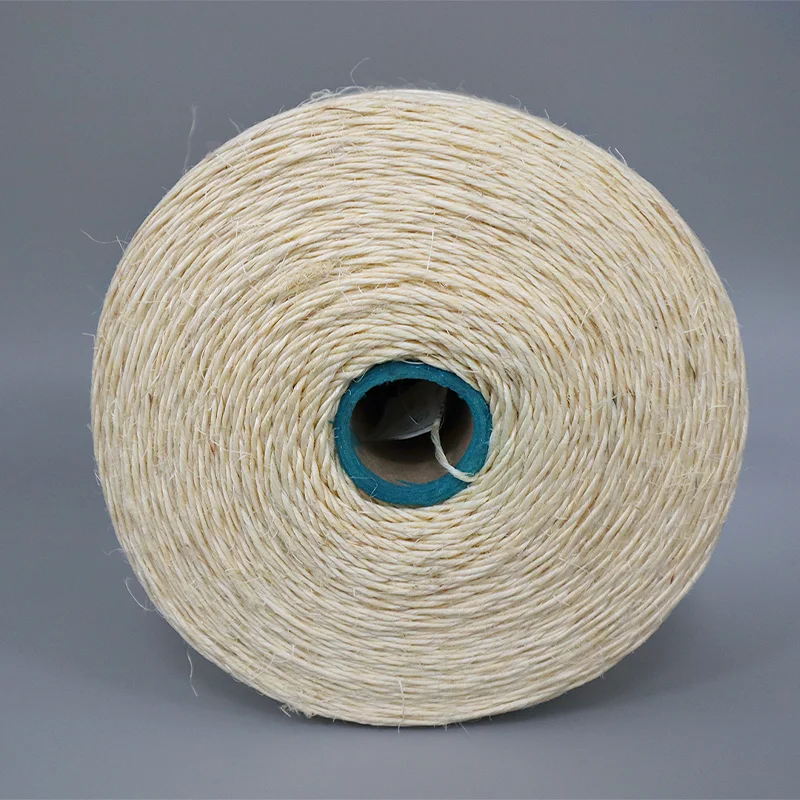 1000m/kg Natural Sisal Yarn 100% Sisal Fiber Sisal Rope Single-ply Thread Spun Yarn