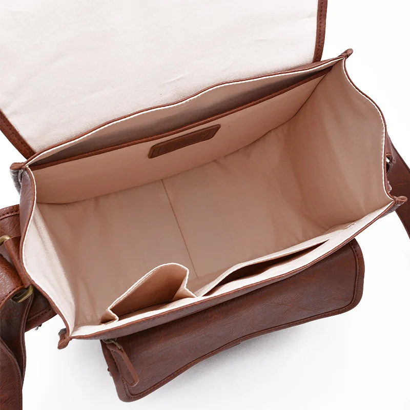 fashion multifunction vegan leather dslr camera bags handbag crossbody for women