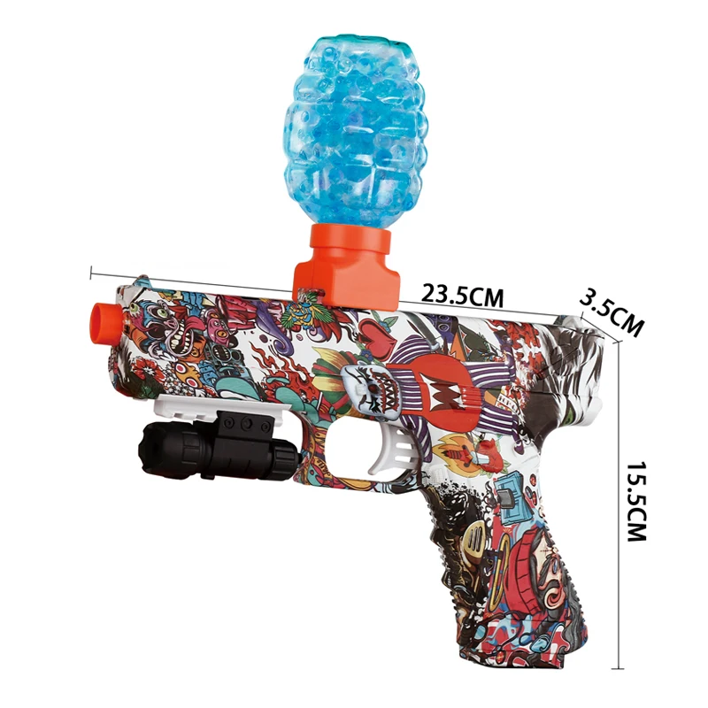 CPC New Clown Graffiti Pistol Electric Hydrogel Water Jell Bomb Airsof De Hidrogel Splatter Ball Mini Shotgun Pistol Gel