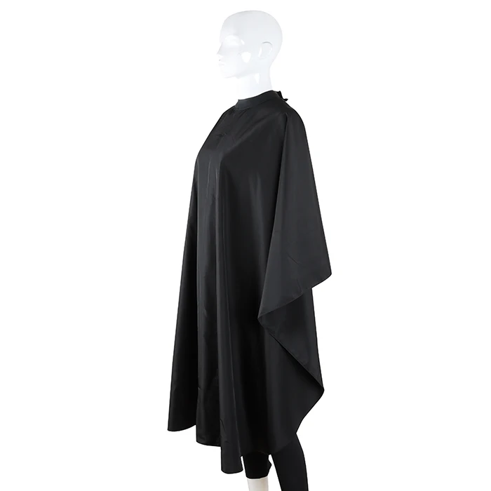 Black Waterproof High Quality Salon Cape Customize With Snapes Barber Capes Luxury Silicone Neck Hairdressing Cape