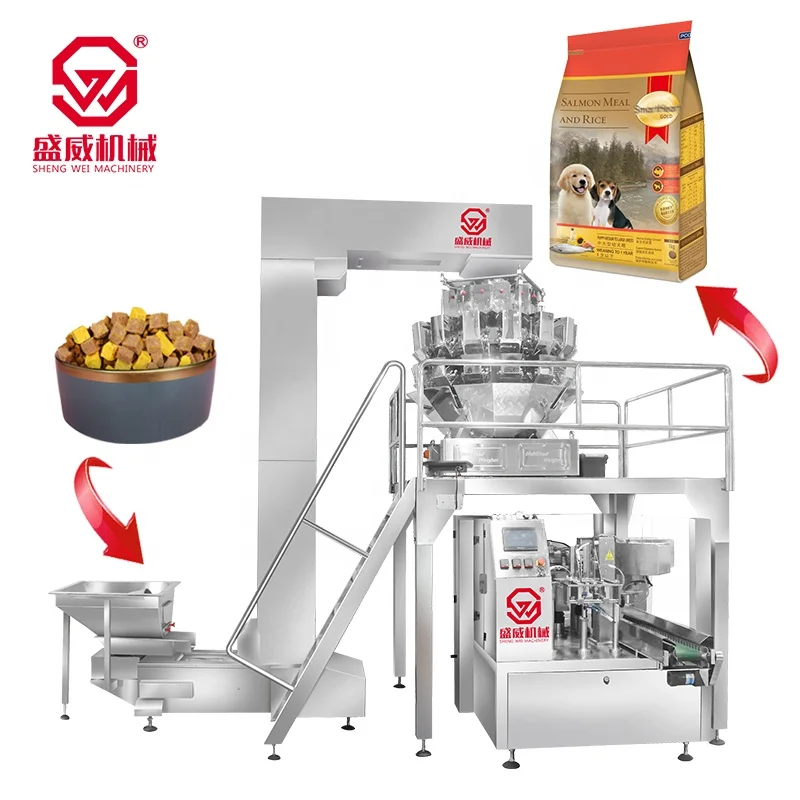 Hot Sale 100g 200g 350g Premade Bag Doypack Chips Sugar Sachet Powder Pet Food  Juice Packing Machine