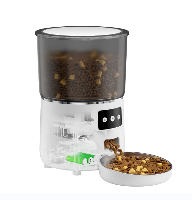 OEM 4L Wifi Pet FeeSmart der Camera Tuya App Control  Cat Dog Food Dispenser Automatic Pet Feeder With Camera