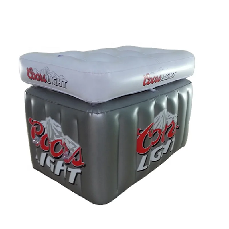 Custom square inflatable ice bucket cooler