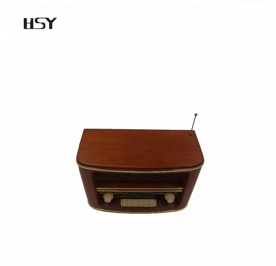 FM DAB-радио с деревянным корпусом, винтажный динамик для дома