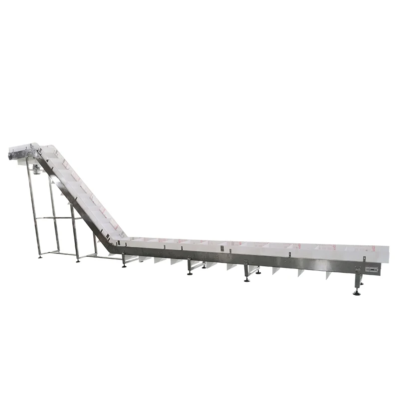 LHJ High Quality Portable Elevator Z Type Plastic Modular Belt Conveyor Stainless Steel Frame Inclined Conveyor System