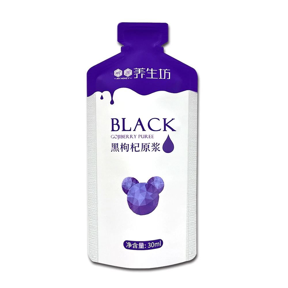 Custom printed band free shape plastic bags heat seal smell proof aluminum foil liquid juice beverage bee honey packaging bags