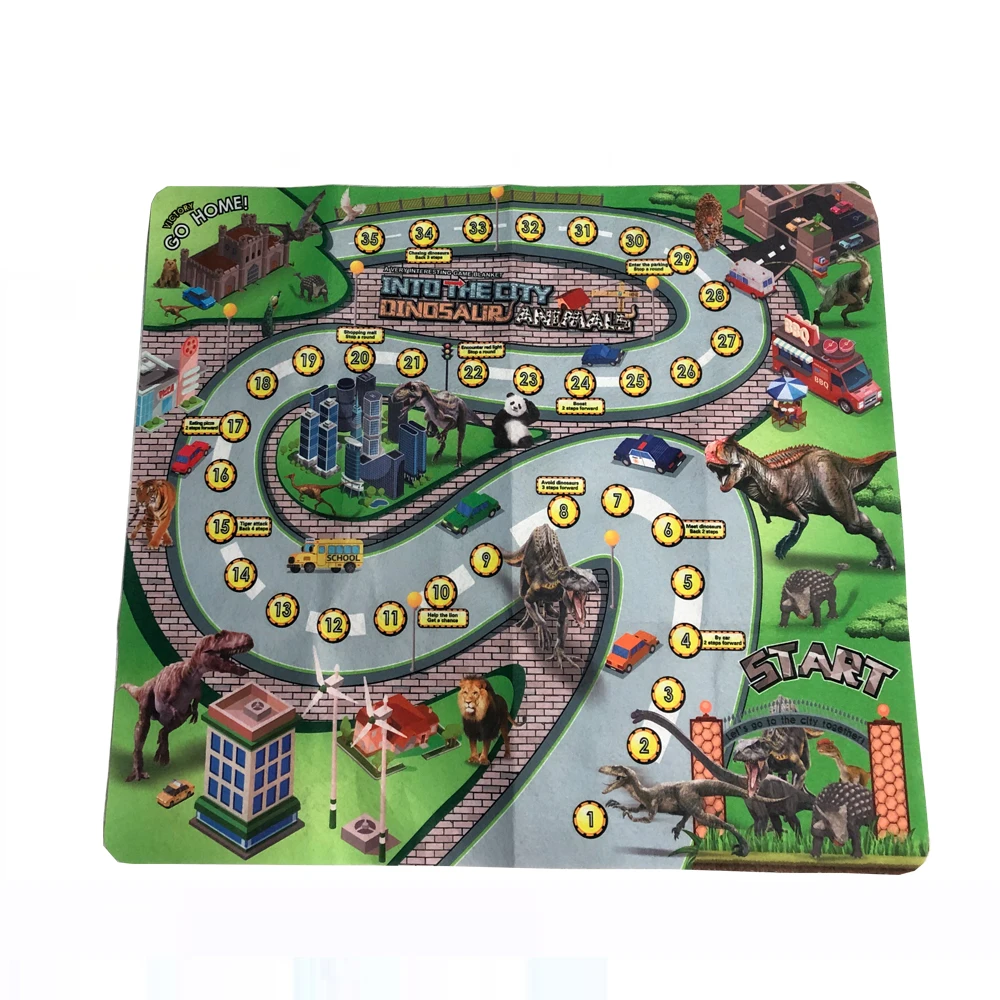 Wholesale Best Sellers  Dinosaur Theme  Modern Ludo/Treasure Hunt Game Play Mat