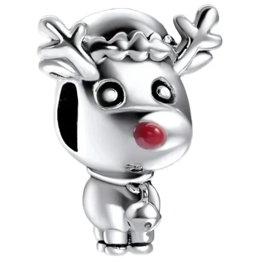 Cute fashion animal Beads DIY Accessories Christmas Car Owl Fox Schoolbag Hanging String Bracelet pendants necklace dangle