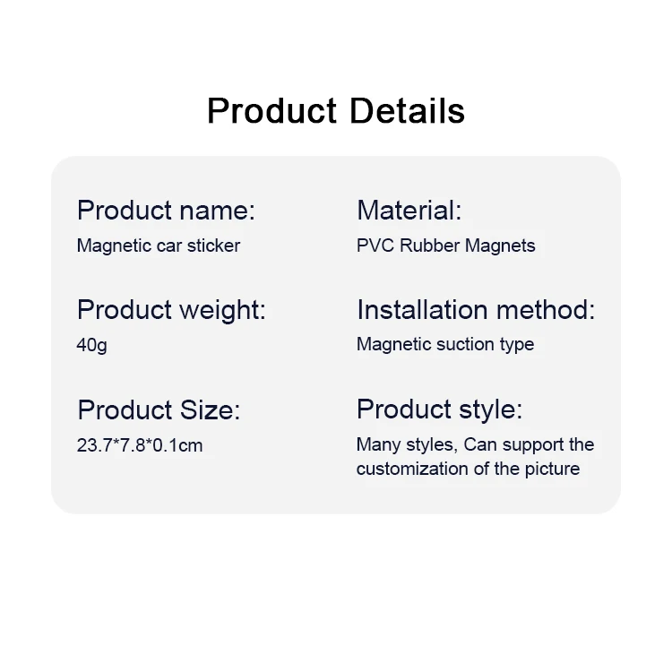 ZY Custom Car Magnetic Sticker Creative Design Print Full Car Body Sign Magnet Stickers