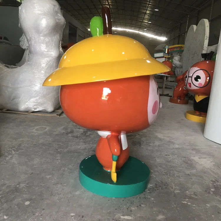 Outdoor landscape sculpture cartoon characters Animal models of garden decorations Resin fibre crafts Statue of farming