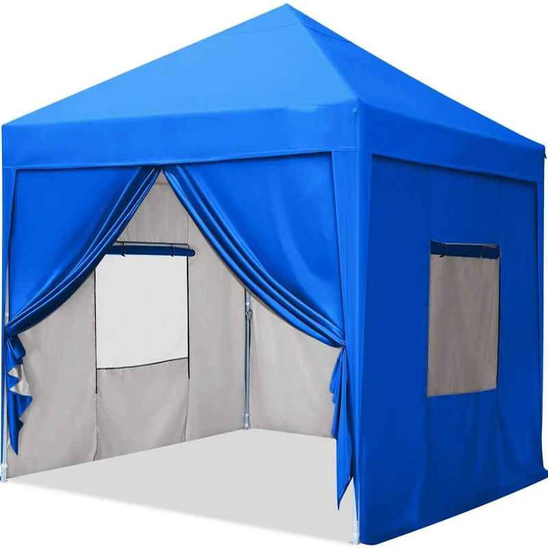 Hexagon Frame Easy up Canopy Outdoor Folding Gazebo Portable Trade Show Tent Advertising Pop up Marquee 10x10ft Pantone Dye Full