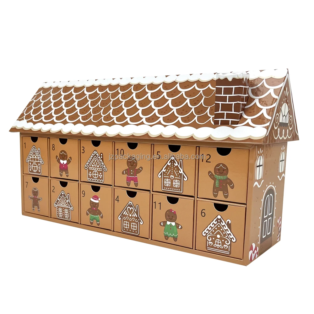 Kids 12 Days Advent Calendar Box Empty Christmas Advent Calendar Custom Cheap China Wholesale Advent Calendar Box