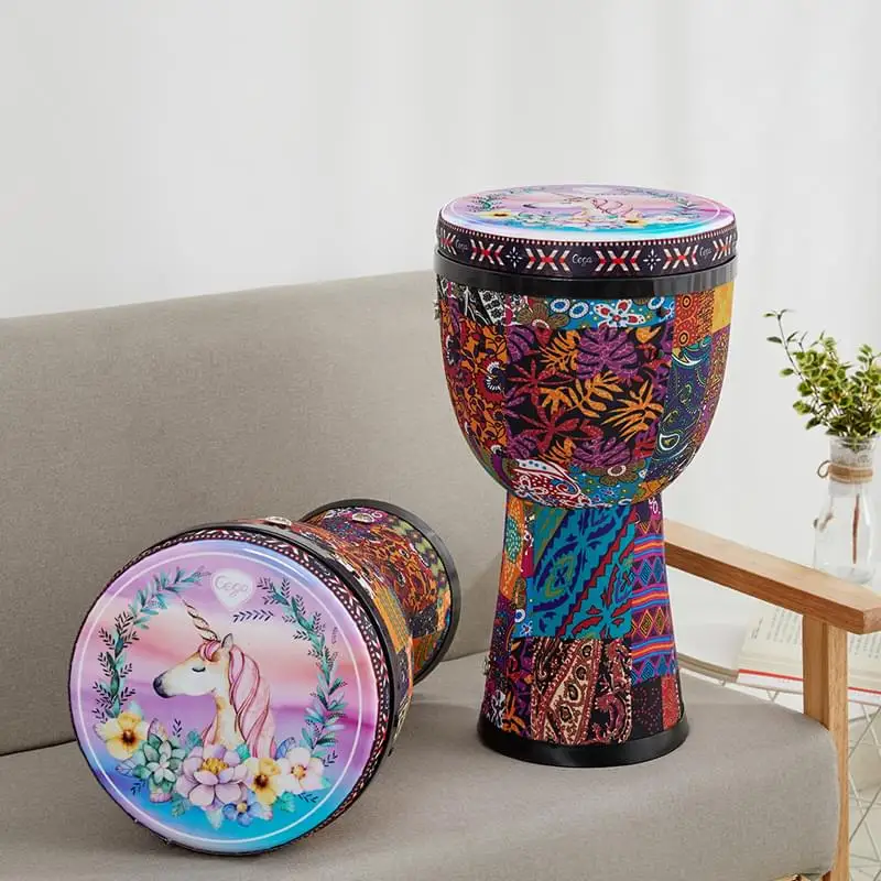 kids toy musical instrument cloth 8inch djembe african drums kid toy supplier