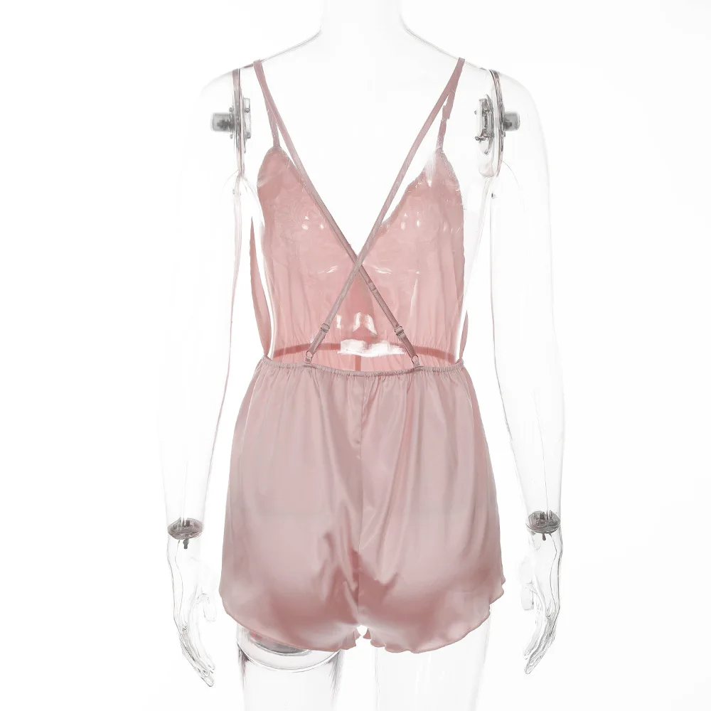2023 pink lady satin beautiful nightwear sexy lingerie