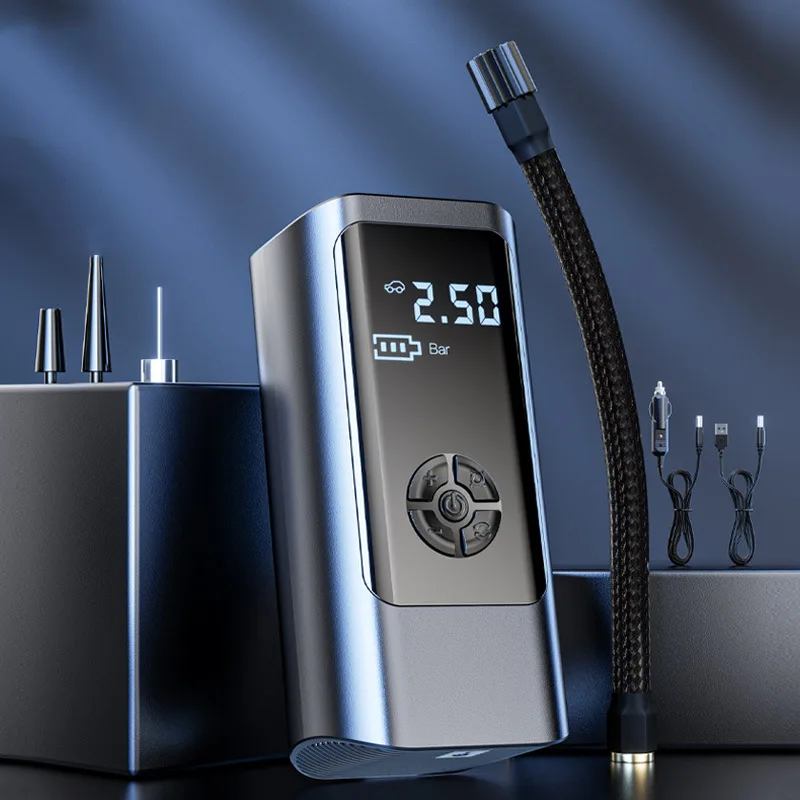 Электрический умный автоматический беспроводной цифровой автомобильный шинный инфлятор портативный воздушный