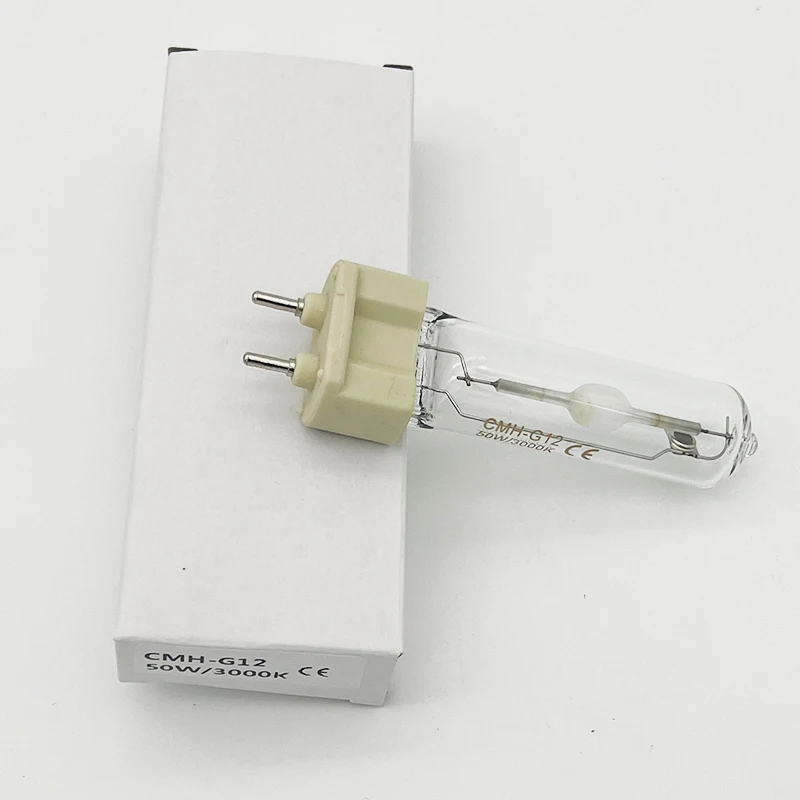Imported raw materials have a long life CMH-G12  50W 3000K yellow light long life 15000H ceramic metal halide lamp