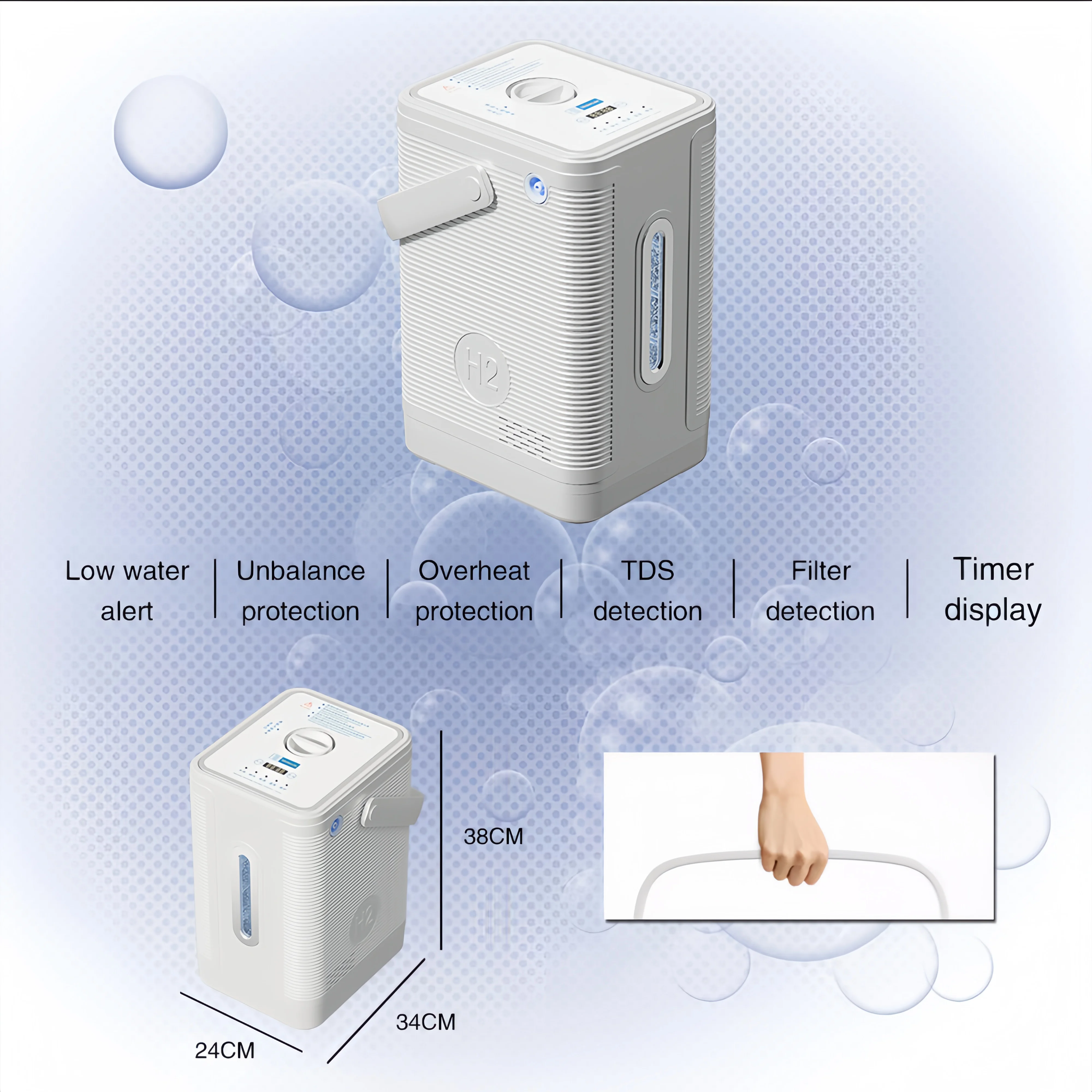 H2 Inhalation Machine Hydrogen Production Machinen Hydrogen Inhalation Machine 225ml/min Wholesale Supply