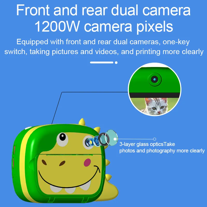 new kids HD Print Instant Camera Christmas Gift Print 2.4 inch Video Photo Children Kids WiFi Digital Camera for Christmas