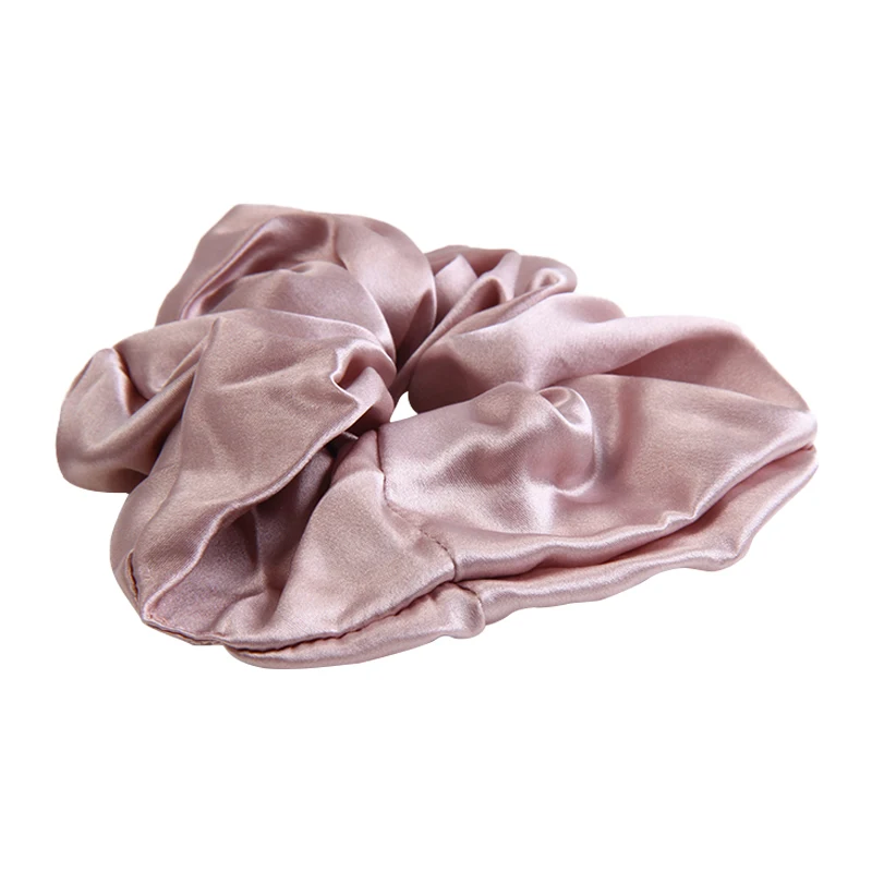 100% Pure Silk Giant Hair Scrunchies Large Oversized Hair Tie With Long Elastic Band