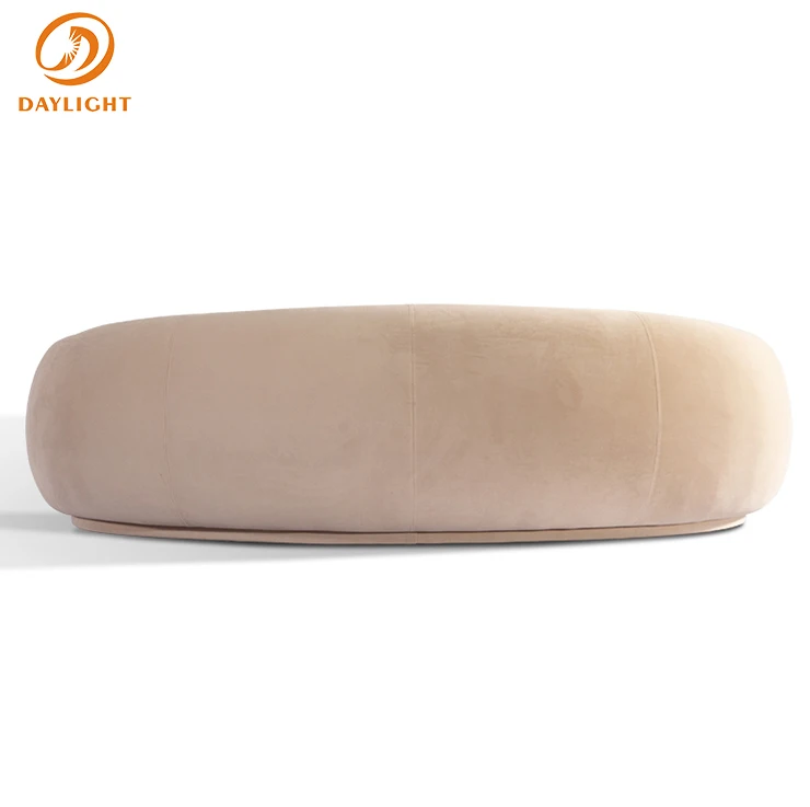 2024 nordic modern curved sofa set living room luxury sectional velvet half round furniture