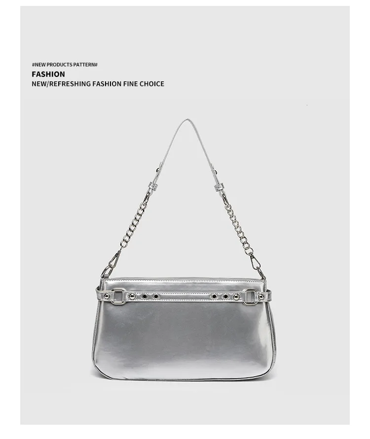 Custom Shape Ita Bag Gothic Style Custom Clear Chain Ita Bag WIth Pin Insert