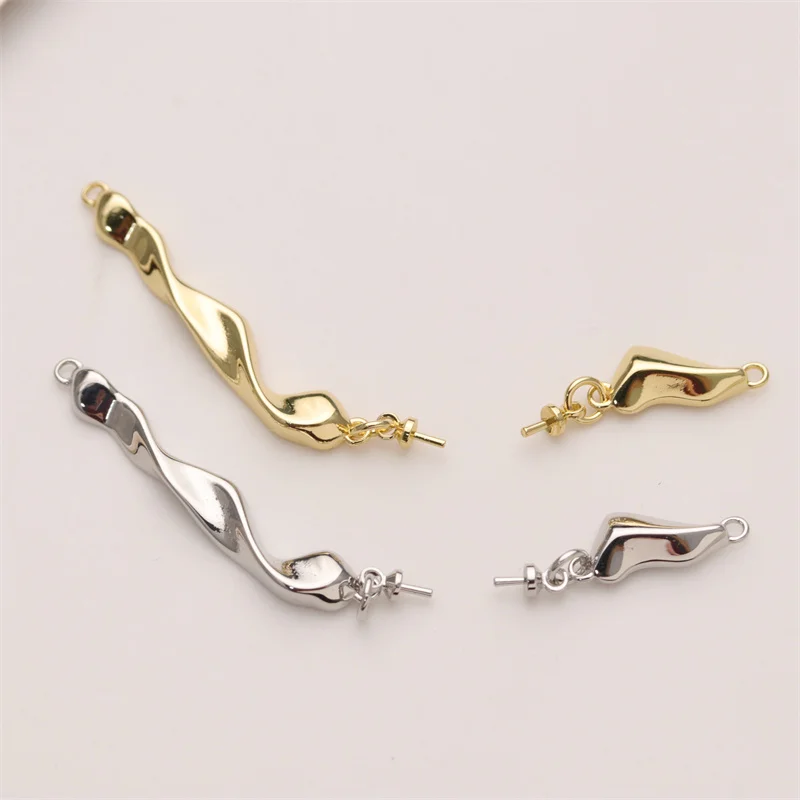 New Design Wholesale 18k Gold Plated Pearl Connector for Necklace Making