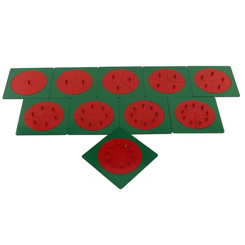Metal Material Wooden Montessori Mathematic fraction material teaching Aids learning Materials set